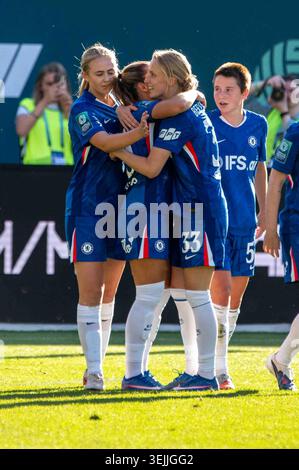 ROYAUME-UNI. 29 mai 2026. Célébrations des buts de Chelsea pendant Chelsea V London City Lionesses jour 2 des tournois World 7's Stadium Gtech Community Stadium London England Credit : SPP Sport Press photo. /Alamy Live News Banque D'Images