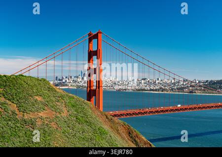 La ville de San Francisco et Golden Gate Bridge, Californie, États-Unis. Banque D'Images