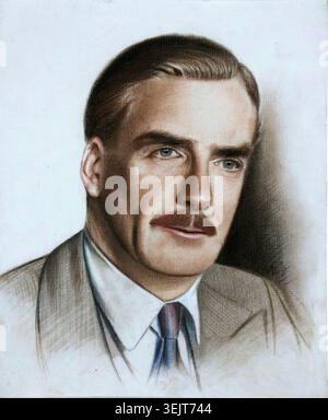 Anthony Eden, 1er comte d'Avon, entre 1939 et 1946. (Colorisé). Banque D'Images