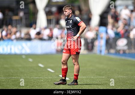Barnet, Royaume-Uni. 30 mai 2026. Prem Rugby. Saracens vs Harlequins. Stade StoneX. Barnet. Tobias Elliott (Saracens) lors du match de rugby Saracens vs Harlequins Gallagher Premiership (PREM). Crédit : Sport in Pictures/Alamy Live News Banque D'Images