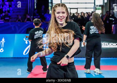 Flex Studio Dance Center lors de l'événement d'ouverture, le 22 mai 2026, Francfort-sur-le-main (Allemagne), 61e Championnat d'Europe de Karaté 2026 Francfort-sur-le-main Banque D'Images