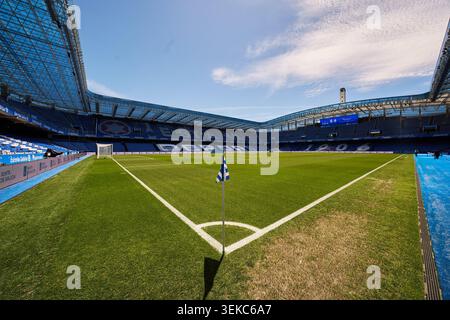 A Coruña, ESPAGNE - MAI 31 : vue générale de l'intérieur du stade avant le match LaLiga Hipermotion entre le RC Deportivo contre UD Las Palmas à l'Estadio de R. Banque D'Images
