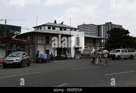Hôtel Taitu en rénovation. Addis-Abeba, Éthiopie. Banque D'Images