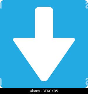 Icône de bouton de téléchargement, signe, symbole, illustration de l'interface utilisateur de téléchargement Illustration de Vecteur