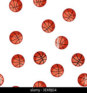 vecteur de dessin animé de balle de basket-ball de jeu de motif Illustration de Vecteur