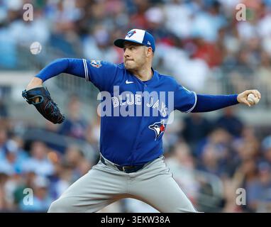 Atlanta, États-Unis. 03 juin 2026. Le lanceur Patrick Corbin #46 des Blue Jays de Toronto lance un pitch contre les Braves d’Atlanta au Truist Park le mercredi 3 juin 2026 à Atlanta, en Géorgie. Photo de Mike Zarrilli/UPI crédit : UPI/Alamy Live News Banque D'Images