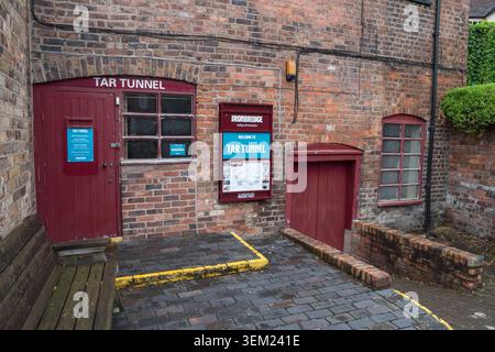 Le musée du tunnel de goudre, Ironbridge, High St, Telford, Shropshire, Royaume-Uni. Banque D'Images