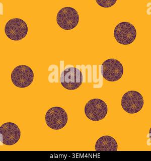 motif sans couture motif de cercle ornemental d'inspiration asiatique Illustration de Vecteur