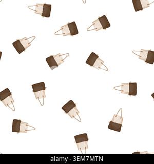 motif sac à main sac de plage vecteur de dessin animé Illustration de Vecteur