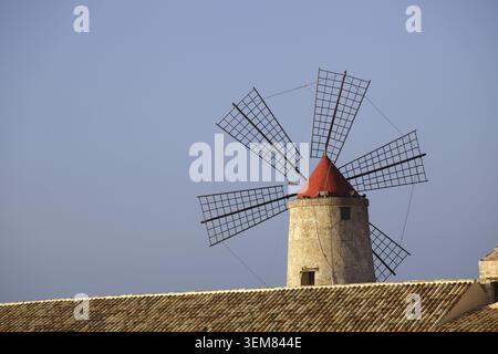 Musée du Sel, Trapani, Sicile, Italie Banque D'Images