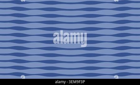Un motif sans couture apaisant avec l'océan horizontal doux comme des vagues dans des tons bleus apaisants. Idéal pour les arrière-plans, la conception numérique, les impressions de tissu et les projets minimalistes modernes Banque D'Images