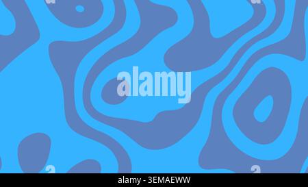 Fond abstrait avec des vagues organiques rose corail et bleu doux. Idéal pour les œuvres d'art numériques, les projets de design créatif et les compositions modernes à la mode Banque D'Images