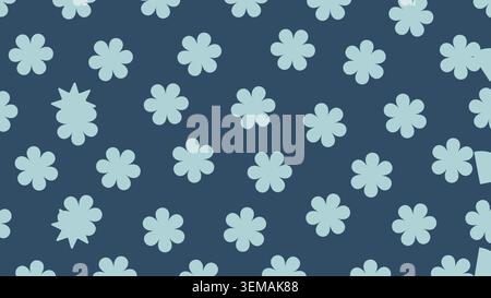 Motif décoratif sans couture en forme d'étoile dans les tons marine, gris et blanc sur fond bleu doux. Parfait pour les papiers peints, les tissus et les projets numériques Banque D'Images