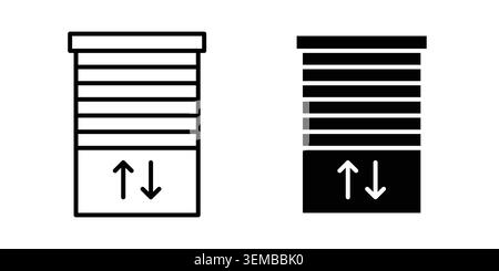 Motif jalousie icône. Icônes d'illustration dans le pack linéaire et clipart. Illustration de Vecteur