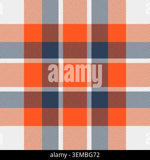Motif tartan à carreaux multiculturel, textile à carreaux de texture chic. Vecteur de tissu sans couture de fond de renaissance dans la palette de couleurs rouge et blanche. Illustration de Vecteur