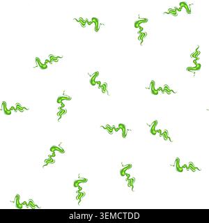 motif vert d'étalement d'un nuage de gaz formant une vapeur toxique Illustration de Vecteur