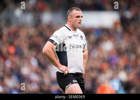Sandy Park, Exeter, Angleterre, Royaume-Uni, 6 juin 2026. Ben Earl of Saracens regarde pendant le Gallagher PREM match Exeter Chiefs v Saracens (crédit : Luke Hastings/Alamy) crédit : Luke Hastings/Alamy Live News Banque D'Images
