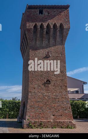 L'ancienne tour de San Matteo in Montopoli in Val d'Arno, Pise, Italie Banque D'Images