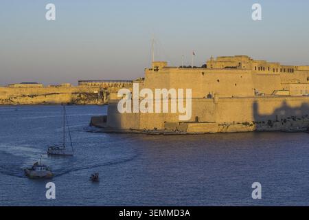 Malte ? Valletta, Bastion des Abercrombies Banque D'Images