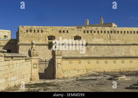 Malte ? Valletta, Bastion des Abercrombies Banque D'Images