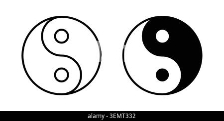 Conception graphique Yin yang icône. vecteurs d'icônes web. Illustration de Vecteur