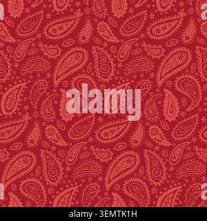 Motif cachemire rétro sans couture. Motif sans couture Boho brossé à la main de concombres turcs. Abstrait Indian Paisley. Banque D'Images