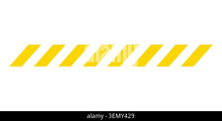 Motif de bandes d'avertissement diagonales jaunes vecteur Illustration de Vecteur