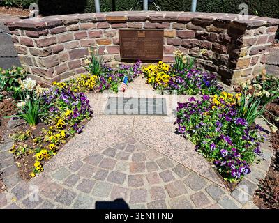Mémorial aux soldats américains tombés au combat lors de la libération de la ville le 12 février 1945, Vianden, Luxembourg Banque D'Images