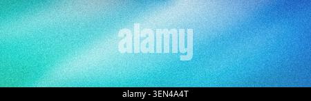 Fond large abstrait avec une texture granuleuse avec des dégradés flous de sarcelle, cyan, turquoise et bleu, idéal pour les bannières modernes, web design, a Banque D'Images