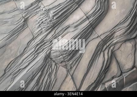 Texture rock abstraite avec motif naturel en couches Banque D'Images