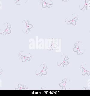 motif élégant tiare dessin animé de mariée. bijoux scintillants, cérémonie royale, accessoire mode tiare élégant signe de mariée. illustration vectorielle transparente Illustration de Vecteur