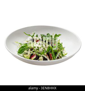 Salade de betteraves avec roquette et fromage à pâte molle Banque D'Images