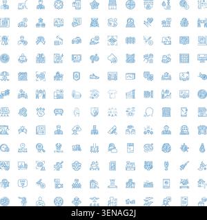 Grande collection de diverses icônes d'art vectoriel représentant les affaires, la finance, la santé, la technologie, la nature, nourriture, et divers concepts de la vie quotidienne dans Illustration de Vecteur
