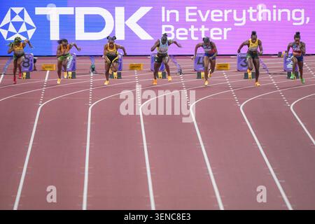 100m final. Championnats du monde d'athlétisme, Tokyo 2025. Banque D'Images