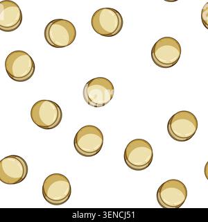 Bouton d'armoire ronde modèle offrant un design simple pour la quincaillerie de la maison, créant un élément de décoration utile pour les meubles et les unités de rangement dans divers Illustration de Vecteur