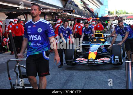 Barcelone, Espagne. 11 juin 2026. Racing Bulls Formula One Team VCARB 03 dans les stands. 11.06.2026. Championnat du monde de formule 1, Rd 7, Grand Prix Barcelone-Catalunya, Barcelone, Espagne, journée de préparation. Le crédit photo devrait se lire : XPB/Alamy Live News. Banque D'Images