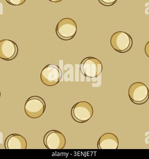 Modèle sans couture bouton d'armoire rond offrant un design simple pour la quincaillerie de la maison, créant un élément de décoration utile pour les meubles et les unités de rangement i Illustration de Vecteur