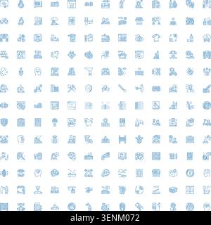 Grande collection diversifiée d'icônes et de symboles de ligne mince pour le web, l'application et le pack vectoriel évolutif de conception graphique couvrant les affaires, la technologie, les voyages, h. Illustration de Vecteur