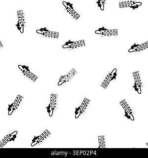 Barrette d'alimentation blanche à motif offrant une connectivité électrique étendue et des solutions de charge pratiques pour divers appareils, avec plusieurs sorties c.a. Illustration de Vecteur