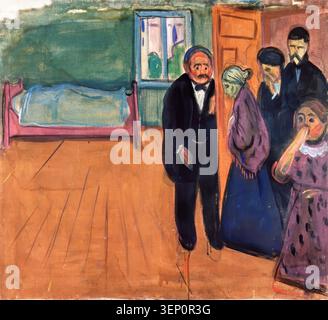 Edvard Munch, L'odeur de la mort, (Der Geruch des Todes), 1895 Banque D'Images