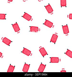 dessin animé de valise souple extensible à motif. tourne-roues, poignée de fermeture à glissière, panneau de valise souple extensible pour rangement en tissu. symbole transparent vec Illustration de Vecteur