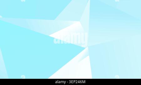 Fond abstrait avec des formes géométriques turquoise, bleu clair et blanc. Fond moderne plein cadre abstrait haute résolution avec espace de copie. Banque D'Images