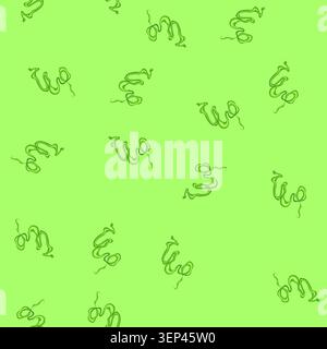 motif vert tourbillonnant nuage de gaz toxique formant des boucles d'enroulement sur fond blanc, symbolisant la pollution, les fumées chimiques, mauvaise odeur, vapeur dangereuse, Illustration de Vecteur
