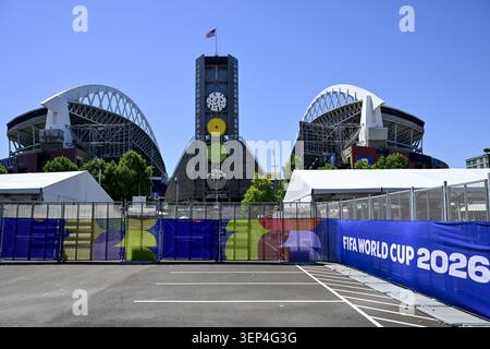 Seattle, États-Unis. 13 juin 2026. Le stade Lumen Field, à Seattle, USA, le samedi 13 juin 2026. Les Red Devils disputeront leur premier match de la Coupe du monde de la FIFA 2026 le lundi 15 juin à Seattle contre l'Égypte. BELGA PHOTO DIRK WAEM crédit : Belga News Agency/Alamy Live News Banque D'Images