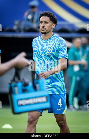 13 juin 2026 ; MetLife Stadium, East Rutherford, New Jersey, États-Unis d'Amérique, Coupe du monde de football de la FIFA, Brésil contre Maroc ; Marquinhos du Brésil Banque D'Images