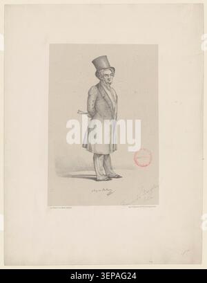 Ludwig van Beethoven apparaît dans un portrait lithographique de Fernand L'Anglois d'après un dessin de Martin Tejcek, daté de 1823. La ressemblance publiée enregistre le compositeur au cours des dernières années de sa vie et reflète la culture musicale du XIXe siècle. Banque D'Images