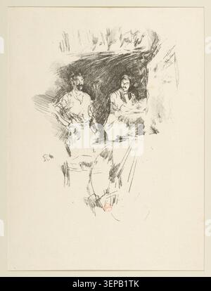 James McNeill Whistler produit les frères en 1895 comme une gravure présentant deux forgerons travaillant à la forge dans le cadre d'une étude du travail industriel et de la composition de figures dans la tradition de la gravure de la fin du XIXe siècle. Banque D'Images
