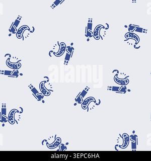 illustration du signe de la maladie de reflux gastro-oesophagien vectoriel glyphe sans couture de motif de reflux gastro-oesophagien Illustration de Vecteur
