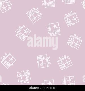 graphiques geek vecteur ligne sans couture motif graphique geek signe illustration Illustration de Vecteur