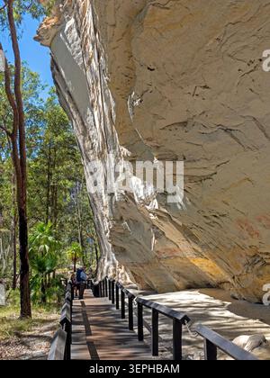 La galerie d'art de Carnarvon gorge, parc national de Carnarvon Banque D'Images